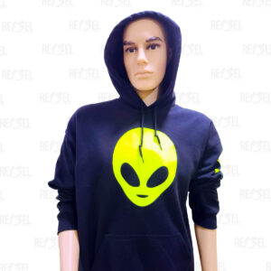 Alien Head Hoodie – Galactic Black