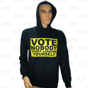 Vote Nobody Hoodie – Black & Yellow
